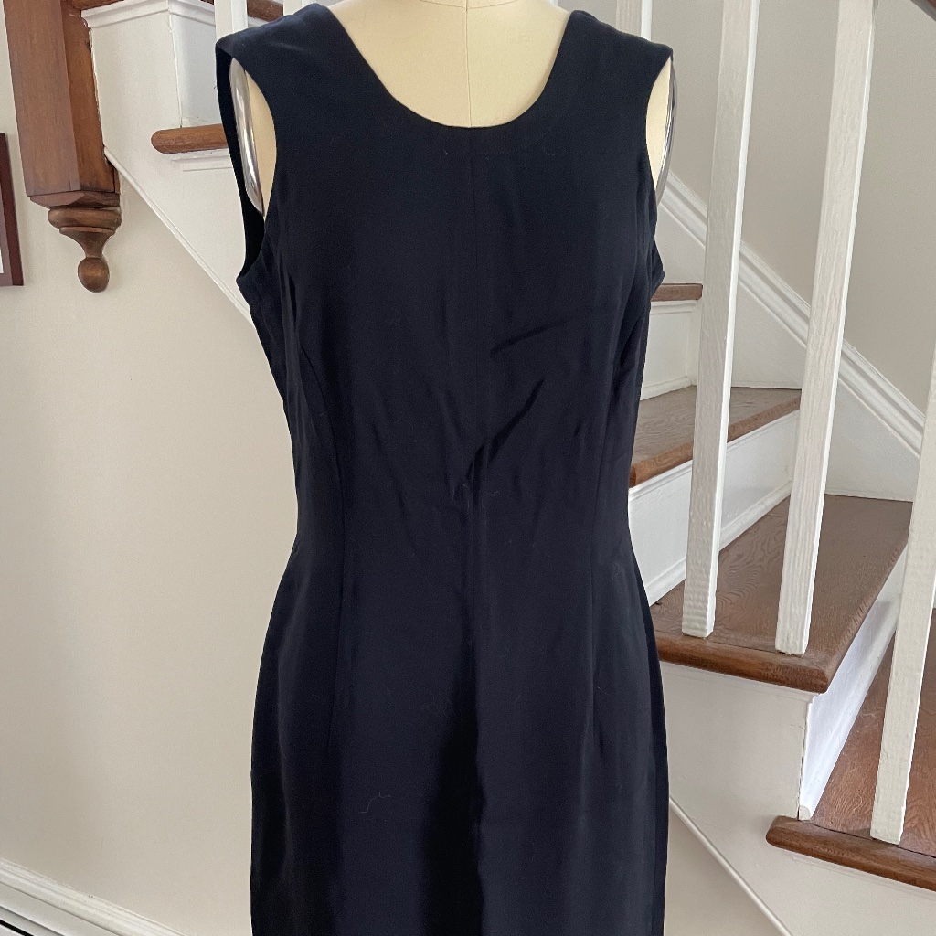Vintage Armani Navy Silhouette Dress